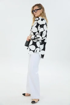 Рубашка М144 черно-белая LM (Лаборатория моды)