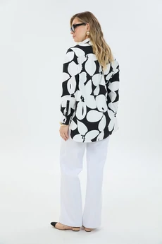 Костюм брючный К1440194 черно-белый LM (Лаборатория моды)