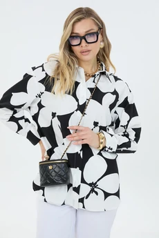 Костюм брючный К1440194 черно-белый LM (Лаборатория моды)