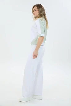 Костюм брючный К8248 белый джинс LM (Лаборатория моды)