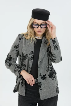 Жакет М66 флок цветы LM (Лаборатория моды)