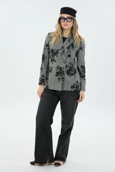 Жакет М66 флок цветы LM (Лаборатория моды)