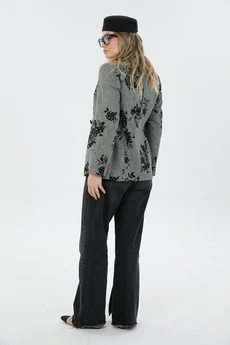 Жакет М66 флок цветы LM (Лаборатория моды)