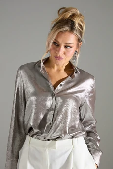 Блузка 010 бежевый шиммер  LM (Лаборатория моды)