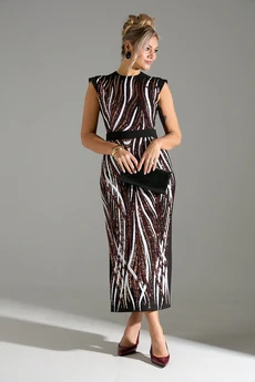 Платье 046 красный + белый LM (Лаборатория моды)