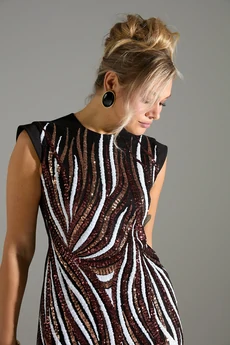 Платье 046 красный + белый LM (Лаборатория моды)