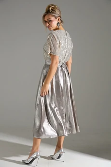 Платье 076 бежевый шиммер LM (Лаборатория моды)