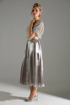 Платье 076 бежевый шиммер LM (Лаборатория моды)