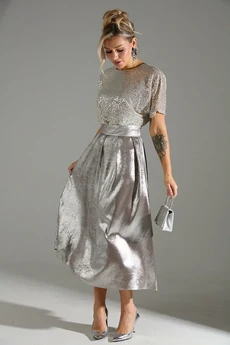 Платье 076 бежевый шиммер LM (Лаборатория моды)