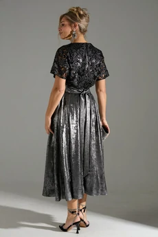 Платье 076 серый шиммер LM (Лаборатория моды)