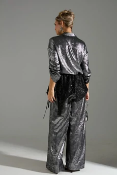 Костюм брючный 098 серый шиммер LM (Лаборатория моды)