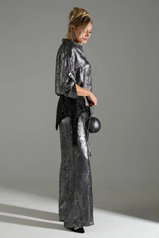 Костюм брючный 098 серый шиммер LM (Лаборатория моды)