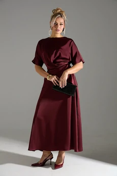 Костюм с юбкой 1180114 бордовый LM (Лаборатория моды)