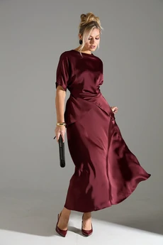 Костюм с юбкой 1180114 бордовый LM (Лаборатория моды)