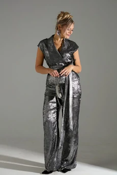 Костюм брючный 126048 серый шиммер  LM (Лаборатория моды)