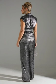 Костюм брючный 126048 серый шиммер  LM (Лаборатория моды)