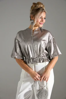 Блузка 134 бежевый шиммер  LM (Лаборатория моды)