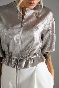 Блузка 134 бежевый шиммер  LM (Лаборатория моды)