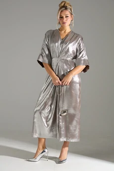 Платье 135 бежевый шиммер LM (Лаборатория моды)