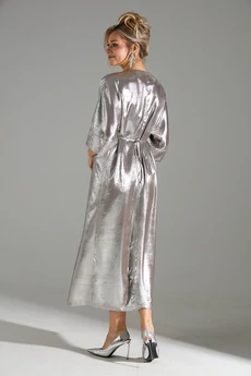 Платье 135 бежевый шиммер LM (Лаборатория моды)