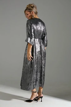 Платье 135 серый шиммер LM (Лаборатория моды)