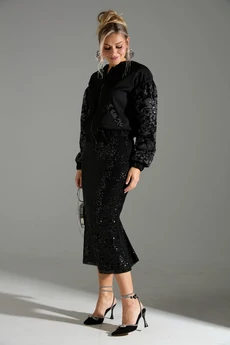 Костюм с юбкой 168042 черный LM (Лаборатория моды)