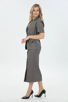 Костюм с юбкой 1690170 серый LM (Лаборатория моды)