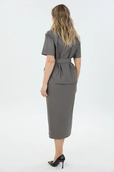 Костюм с юбкой 1690170 серый LM (Лаборатория моды)