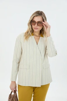 Жакет 178 полоска льняная LM (Лаборатория моды)