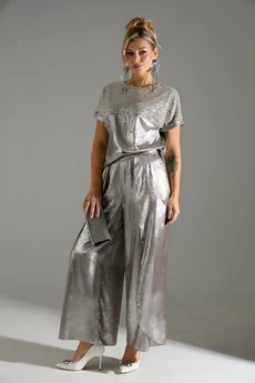 Костюм брючный 180143 бежевый шиммер LM (Лаборатория моды)