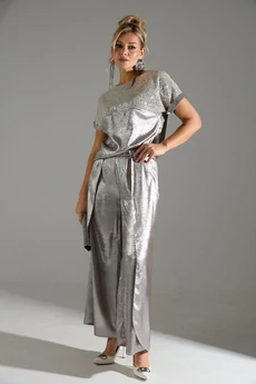 Костюм брючный 180143 бежевый шиммер LM (Лаборатория моды)