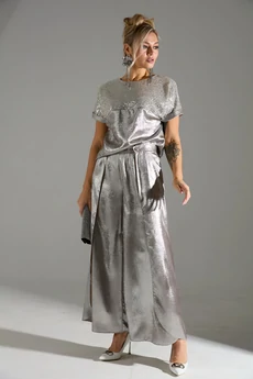 Костюм брючный 180143 бежевый шиммер LM (Лаборатория моды)