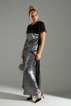 Костюм брючный 180143 серый шиммер LM (Лаборатория моды)