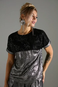 Костюм брючный 180143 серый шиммер LM (Лаборатория моды)