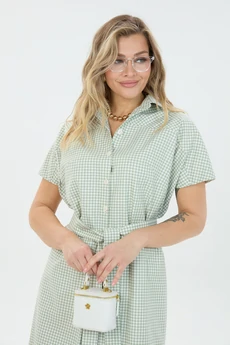 Платье 3095 мятная клетка LM (Лаборатория моды)