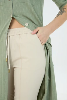 Костюм с платьем 8032 зеленая  полоска LM (Лаборатория моды)