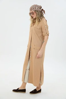 Костюм с платьем 8032 песочная полоска LM (Лаборатория моды)