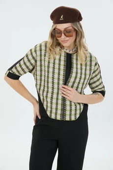 Костюм брючный 8248 черно-зеленый LM (Лаборатория моды)