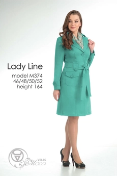 Плащ 374 изумруд Lady Line