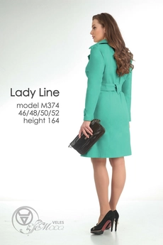 Плащ 374 изумруд Lady Line