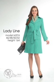 Плащ 374 изумруд Lady Line