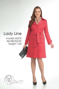 Плащ 374 красный Lady Line