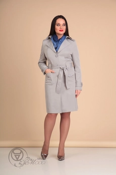 Плащ 374 серый Lady Line