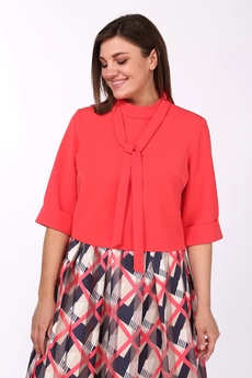 Костюм с юбкой 1027 красный Lady Style Classic