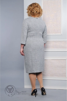 Платье 1234 серая полоска Lady Style Classic