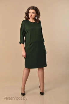 Платье 1255 болотный Lady Style Classic