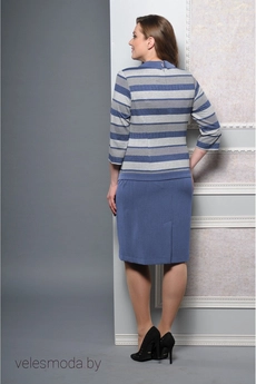 Костюм с юбкой 1292 синие тона Lady Style Classic