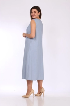 Костюм с платьем 1351 голубой Lady Style Classic