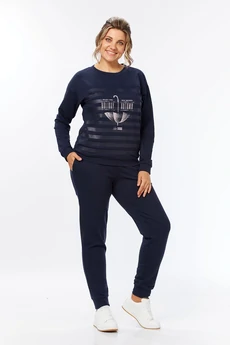 Костюм брючный 1421 синий Lady Style Classic
