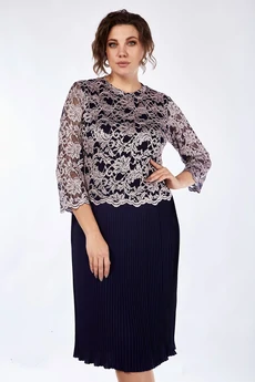 Платье 1515-5 темно-синий с розовым Lady Style Classic